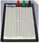 1660 Point Solderless Breadboard on aluminium backplate